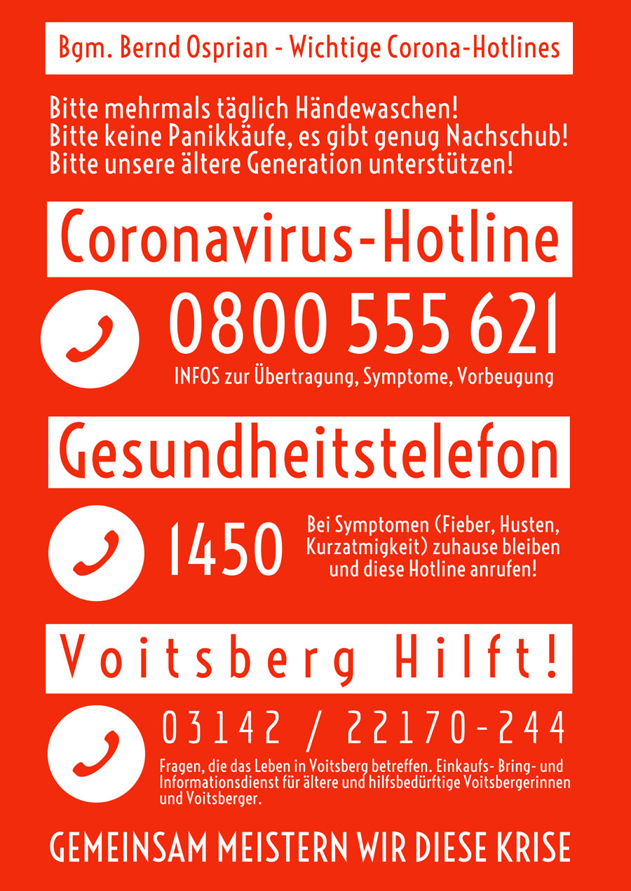 Informationen zum Coronavirus - Stadtgemeinde Voitsberg